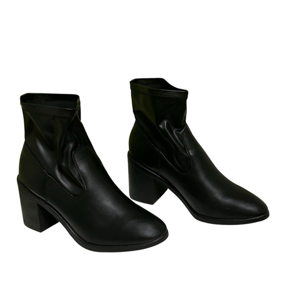 Cityclassified Women’s Black Ankle Boots Pull On Sapling Party Streetwear Sz 10 - Picture 1 of 11